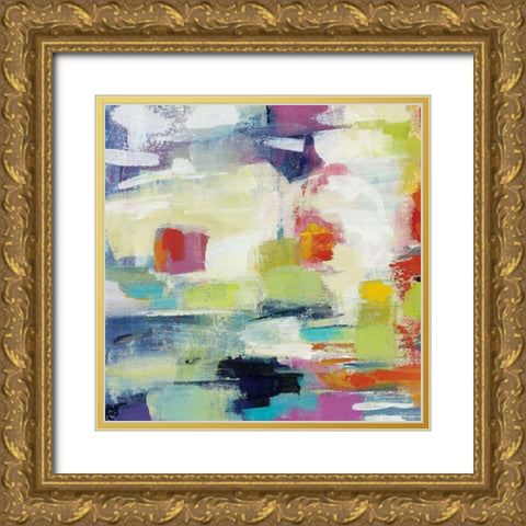 Island Town II Bright Gold Ornate Wood Framed Art Print with Double Matting by Vassileva, Silvia