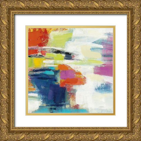Island Town III Bright Gold Ornate Wood Framed Art Print with Double Matting by Vassileva, Silvia