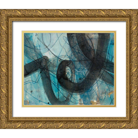 Into the Deep I Gold Ornate Wood Framed Art Print with Double Matting by Hristova, Albena