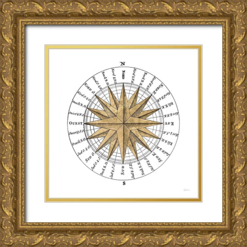 Solar Globe II Gold Ornate Wood Framed Art Print with Double Matting by Schlabach, Sue