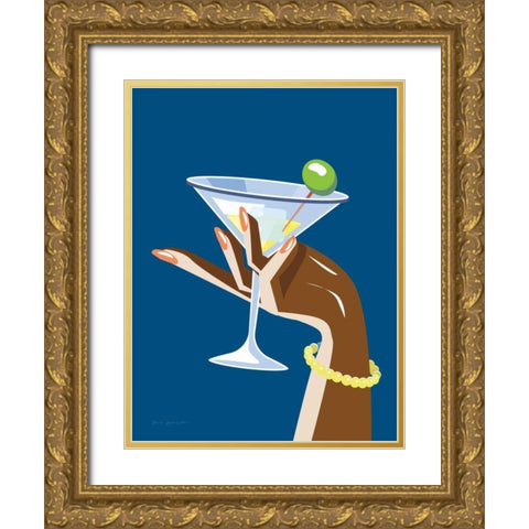 Cocktail Time I Gold Ornate Wood Framed Art Print with Double Matting by Escalante, Omar