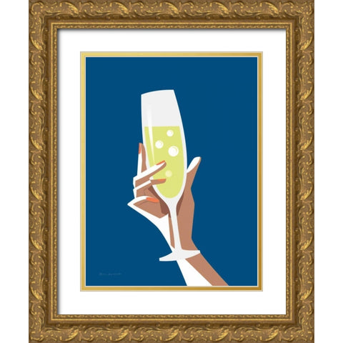 Cocktail Time II Gold Ornate Wood Framed Art Print with Double Matting by Escalante, Omar