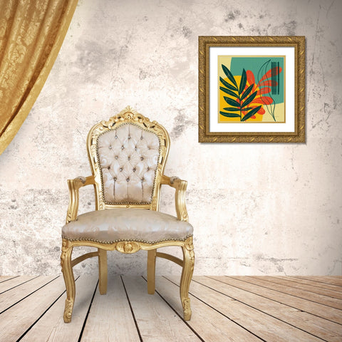 Mid Century Modern I Gold Ornate Wood Framed Art Print with Double Matting by Thorns, Becky