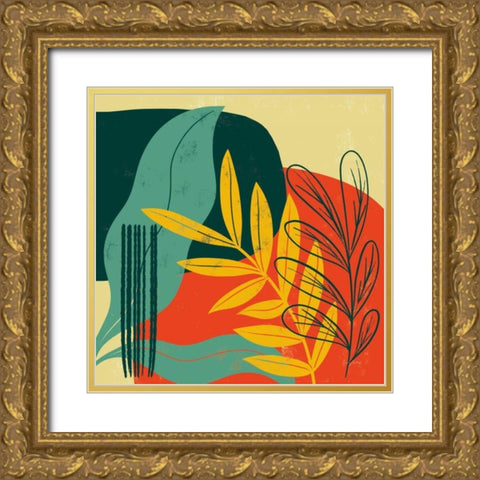 Mid Century Modern II Gold Ornate Wood Framed Art Print with Double Matting by Thorns, Becky