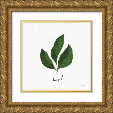 Herbs VI White Gold Ornate Wood Framed Art Print with Double Matting by Thorns, Becky