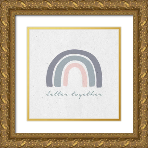 Better Together I Gold Ornate Wood Framed Art Print with Double Matting by Wild Apple Portfolio