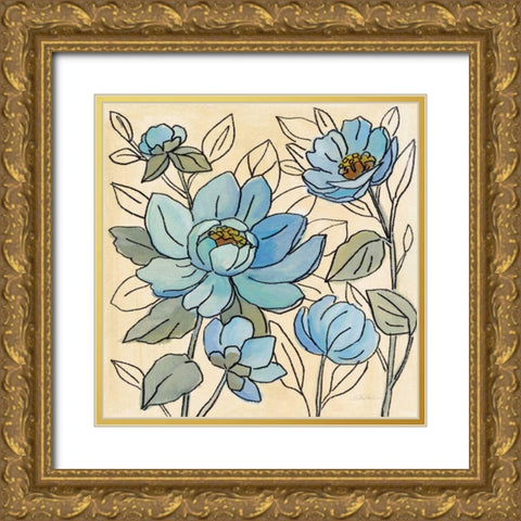 Spring Lace Floral IV Gold Ornate Wood Framed Art Print with Double Matting by Vassileva, Silvia