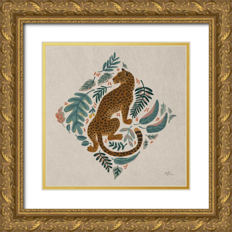 Big Cat Beauty VI Gold Ornate Wood Framed Art Print with Double Matting by Penner, Janelle