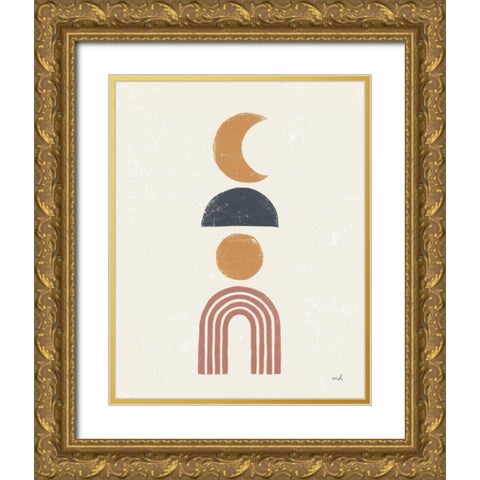 Minimalist Boho I Gold Ornate Wood Framed Art Print with Double Matting by Hershey, Moira