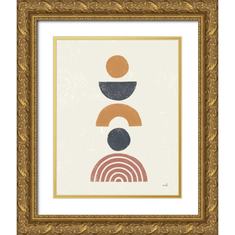 Minimalist Boho II Gold Ornate Wood Framed Art Print with Double Matting by Hershey, Moira