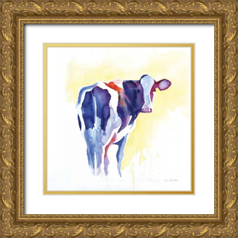 Holstein I Gold Ornate Wood Framed Art Print with Double Matting by Valle, Aimee Del