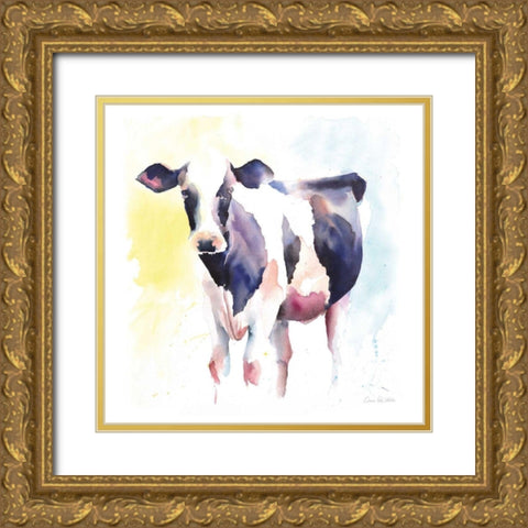 Holstein IV Gold Ornate Wood Framed Art Print with Double Matting by Valle, Aimee Del