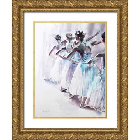 Ballet II Gold Ornate Wood Framed Art Print with Double Matting by Valle, Aimee Del