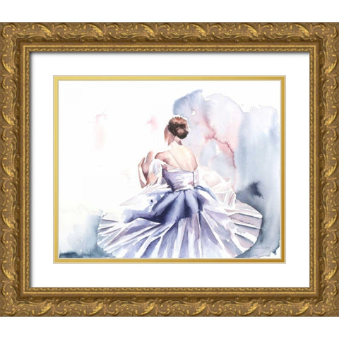 Ballet IV Gold Ornate Wood Framed Art Print with Double Matting by Valle, Aimee Del