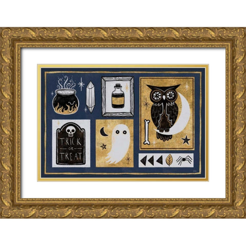 Frightfully Wicked II Dark Gold Ornate Wood Framed Art Print with Double Matting by Averinos, Melissa