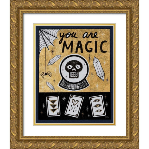 Frightfully Wicked IV Dark Gold Ornate Wood Framed Art Print with Double Matting by Averinos, Melissa