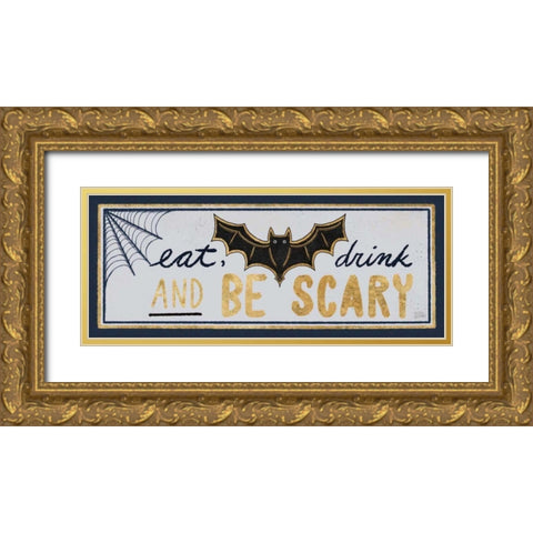 Frightfully Wicked IX Dark Gold Ornate Wood Framed Art Print with Double Matting by Averinos, Melissa
