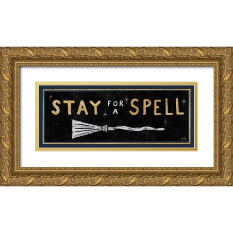 Frightfully Wicked XI Dark Gold Ornate Wood Framed Art Print with Double Matting by Averinos, Melissa