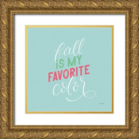 Autumn Sayings I No Leaves Bright Gold Ornate Wood Framed Art Print with Double Matting by Thorns, Becky
