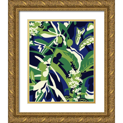 Olive Buds Gold Ornate Wood Framed Art Print with Double Matting by Gallagher, Megan
