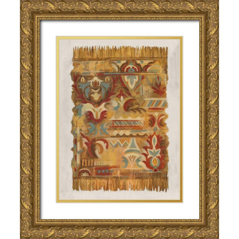 Global Fragments II Gold Ornate Wood Framed Art Print with Double Matting by Vassileva, Silvia