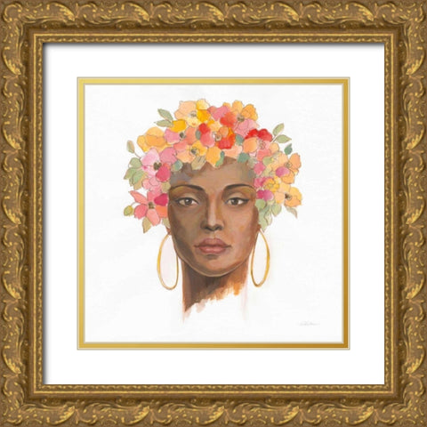 International Woman II Gold Ornate Wood Framed Art Print with Double Matting by Vassileva, Silvia