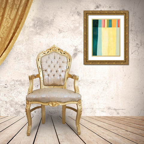 Twelve Bar IV Gold Ornate Wood Framed Art Print with Double Matting by Davies, Jane