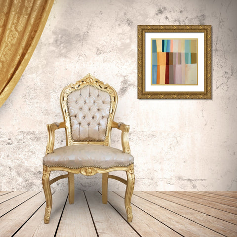 Stitched Together I Gold Ornate Wood Framed Art Print with Double Matting by Davies, Jane