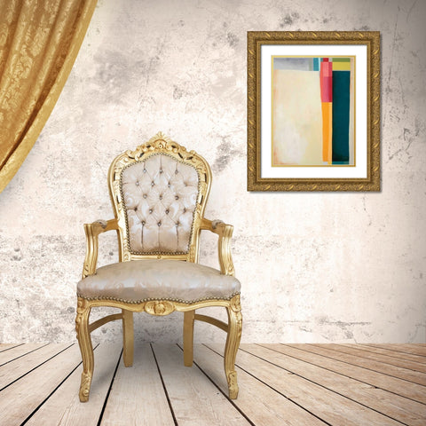 Stitched Together II Gold Ornate Wood Framed Art Print with Double Matting by Davies, Jane