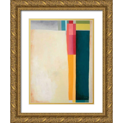 Stitched Together II Gold Ornate Wood Framed Art Print with Double Matting by Davies, Jane