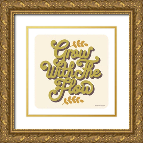 Grow With the Flow Gold Ornate Wood Framed Art Print with Double Matting by Snowdon, Alexandra