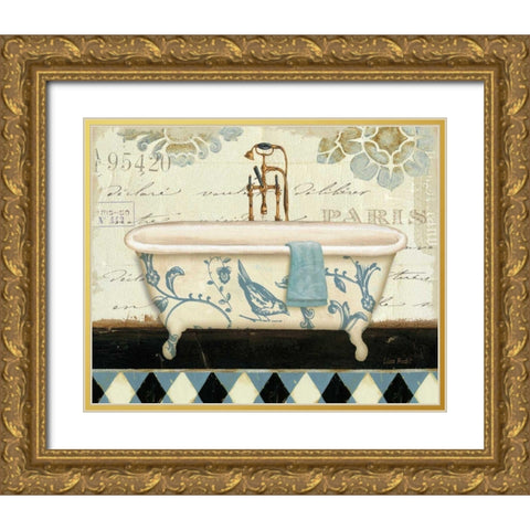 Marche de Fleurs Bath II Gold Ornate Wood Framed Art Print with Double Matting by Audit, Lisa
