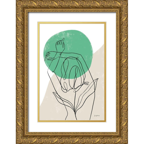 Planted IV Gold Ornate Wood Framed Art Print with Double Matting by Thorns, Becky