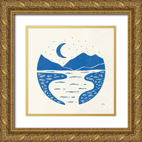 On the Horizon II Gold Ornate Wood Framed Art Print with Double Matting by Marshall, Laura