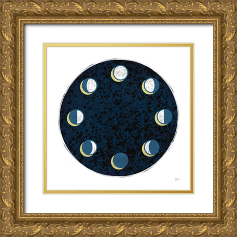 Celestial Map Gold Ornate Wood Framed Art Print with Double Matting by Averinos, Melissa
