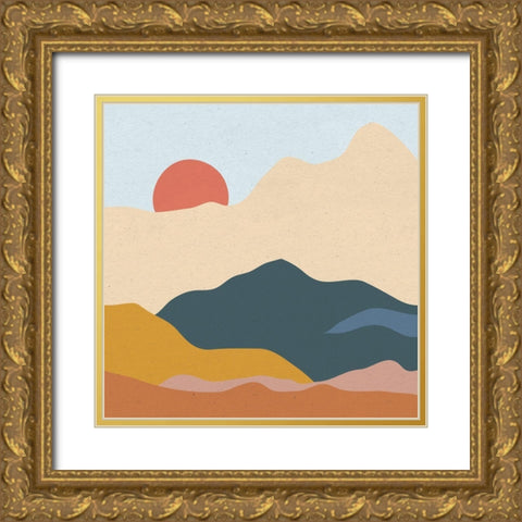 Mountainous II Gold Ornate Wood Framed Art Print with Double Matting by Miller, Sara Zieve