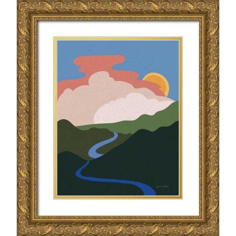 Hills and Valleys I Gold Ornate Wood Framed Art Print with Double Matting by Miller, Sara Zieve