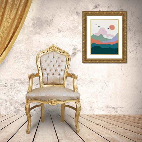 Hills and Valleys II Gold Ornate Wood Framed Art Print with Double Matting by Miller, Sara Zieve