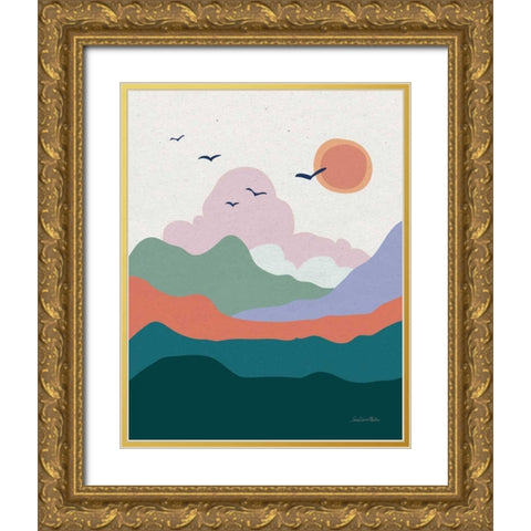 Hills and Valleys II Gold Ornate Wood Framed Art Print with Double Matting by Miller, Sara Zieve