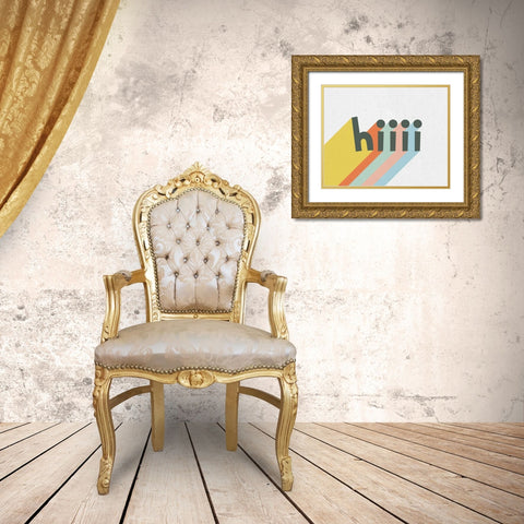 Rainbow Words VI Crop Gold Ornate Wood Framed Art Print with Double Matting by Hershey, Moira
