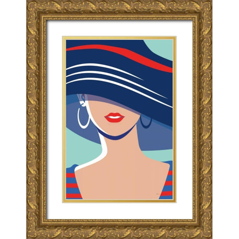 Beach Chic III Gold Ornate Wood Framed Art Print with Double Matting by Escalante, Omar