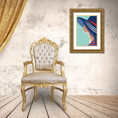 Beach Chic IV Gold Ornate Wood Framed Art Print with Double Matting by Escalante, Omar