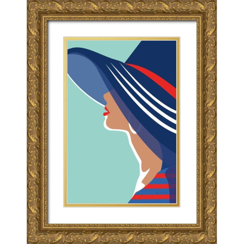 Beach Chic IV Gold Ornate Wood Framed Art Print with Double Matting by Escalante, Omar