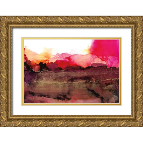 Sandstone Gold Ornate Wood Framed Art Print with Double Matting by Paschke, Chris