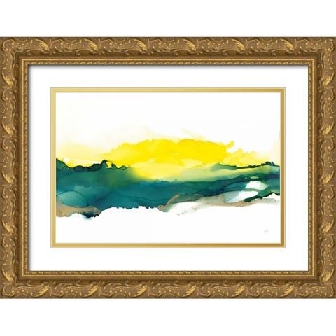 Sunrise Gold Ornate Wood Framed Art Print with Double Matting by Paschke, Chris