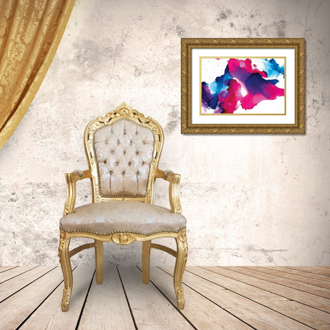Puddles Gold Ornate Wood Framed Art Print with Double Matting by Paschke, Chris