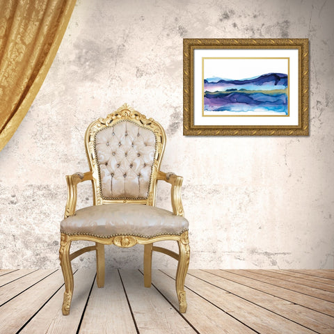 Coastal Ink I Gold Ornate Wood Framed Art Print with Double Matting by Paschke, Chris