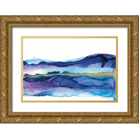 Coastal Ink I Gold Ornate Wood Framed Art Print with Double Matting by Paschke, Chris