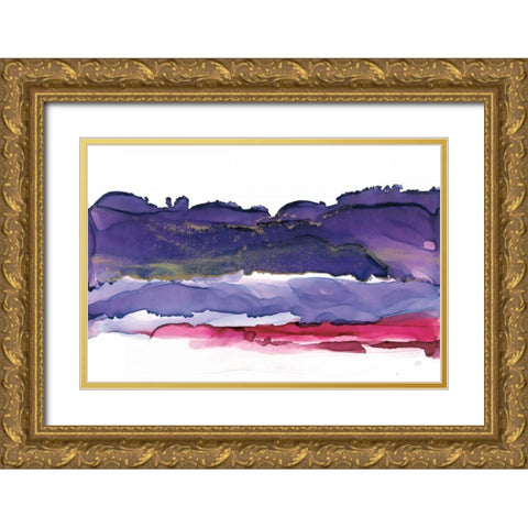 Coastal Ink IV Gold Ornate Wood Framed Art Print with Double Matting by Paschke, Chris
