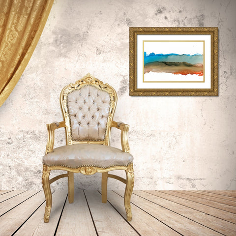 Coastal Ink VIII Gold Ornate Wood Framed Art Print with Double Matting by Paschke, Chris